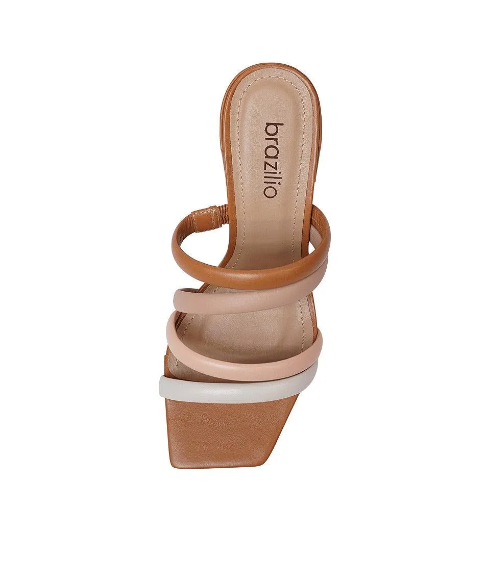 4890002 Tan Multi Leather Heels