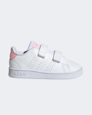 Adidas Advantage Infant-Girls Lifestyle Shoes White/Pink Gw0454