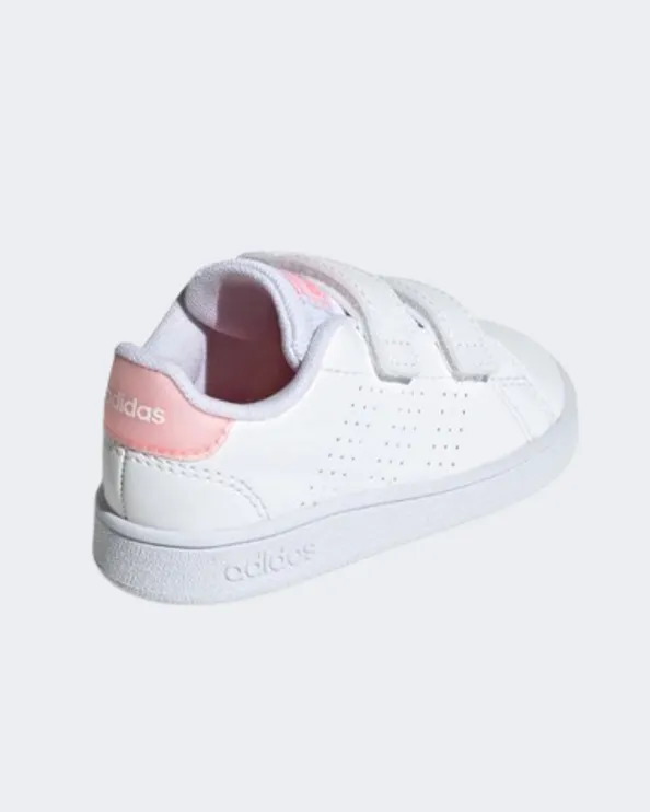 Adidas Advantage Infant-Girls Lifestyle Shoes White/Pink Gw0454