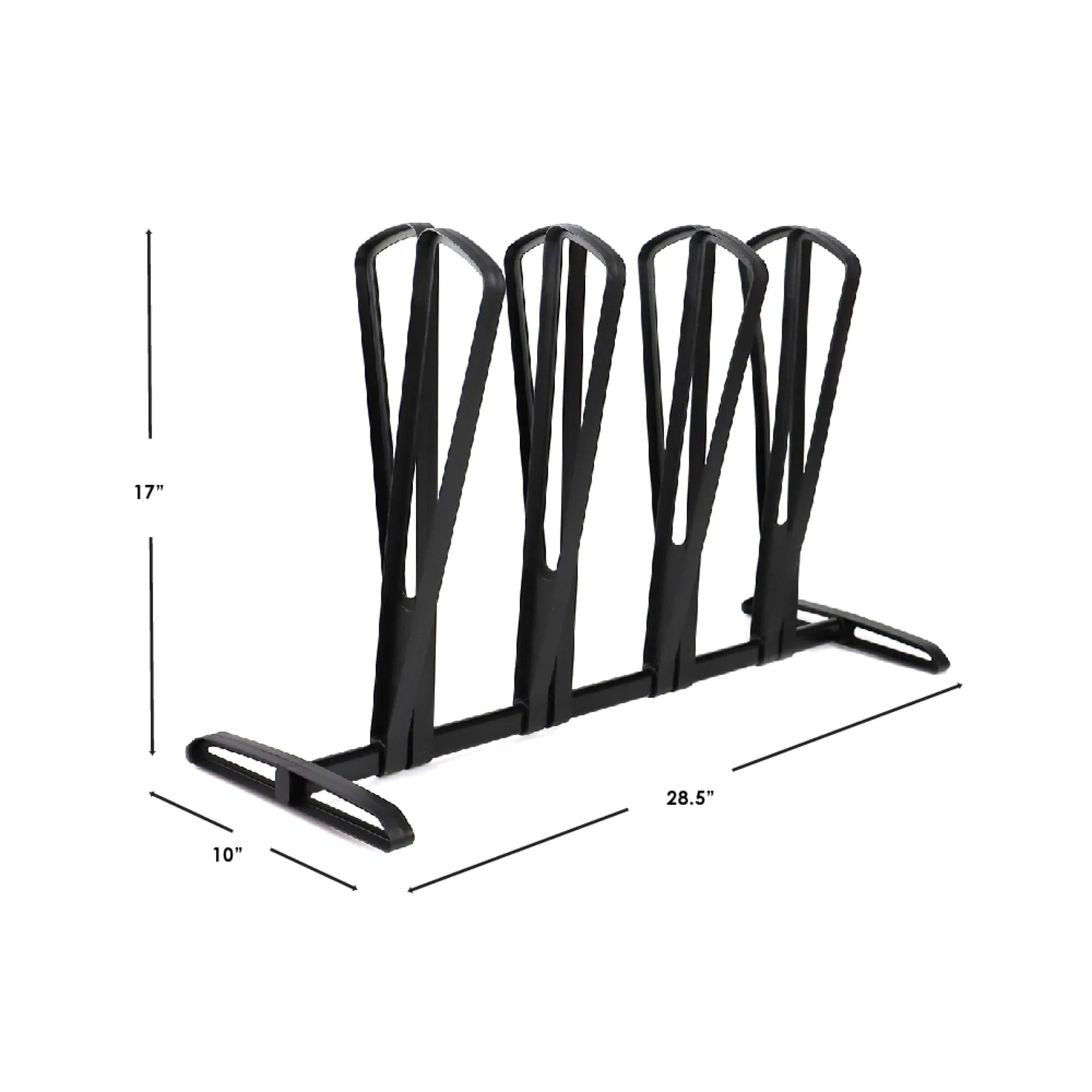 Adjustable 4 Pair  Plastic Boot Rack Organizer, Black