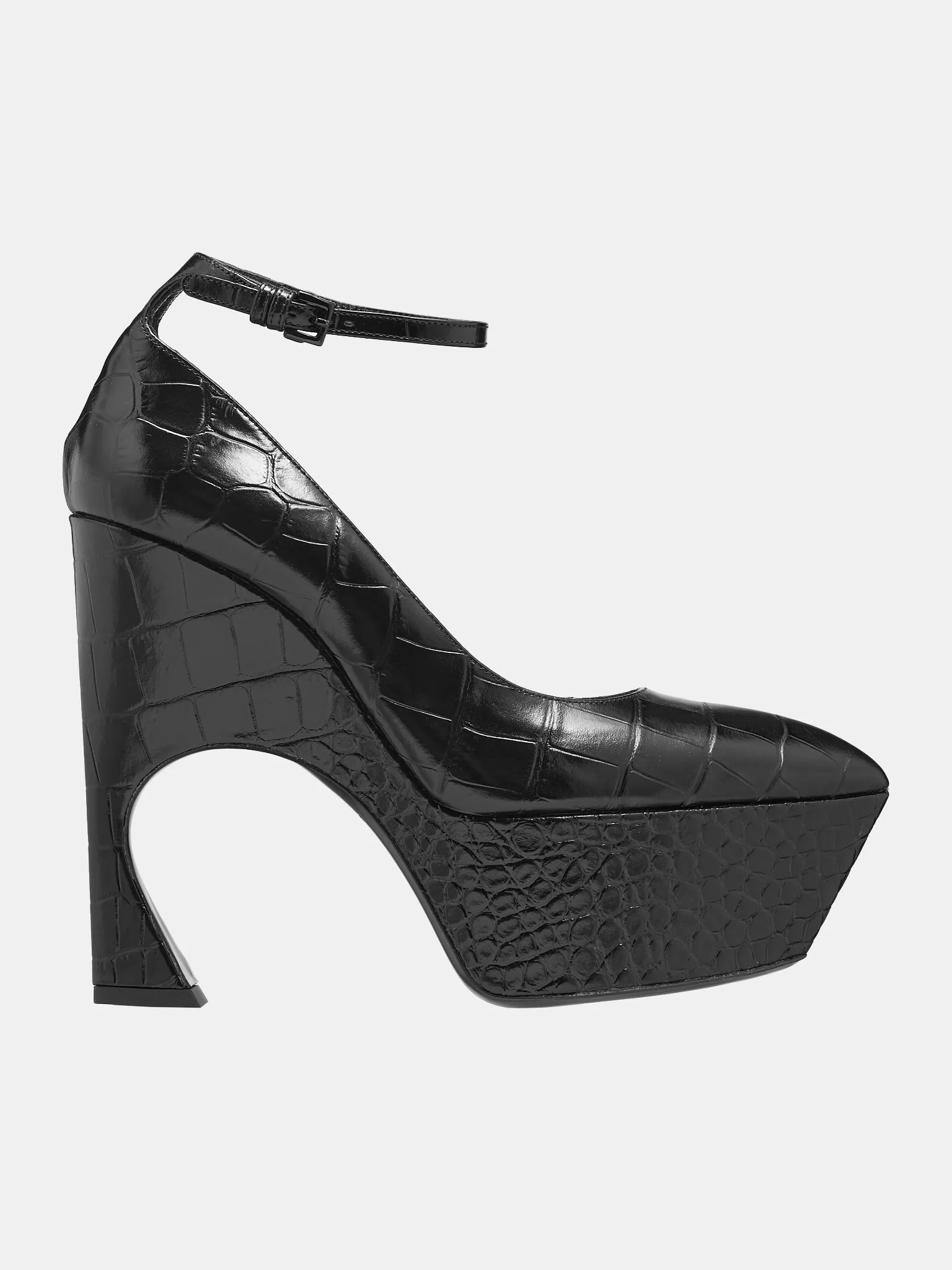 Ankle Strap Wedge Pump (BE41200A-18100-BLACK)