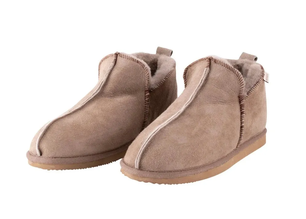 ANTON Shepherd Mens Sheepskin Slippers with Sole