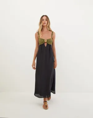 Aria Long Dress - Black