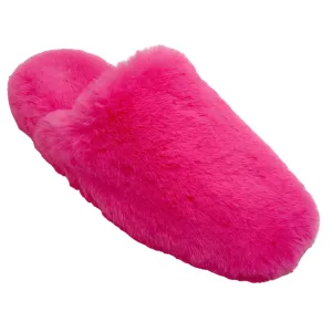 Balenciaga Fluo Pink Faux Fur Teddy Mules