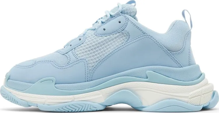 Balenciaga Triple S Sneaker Allover Logo - Light Blue