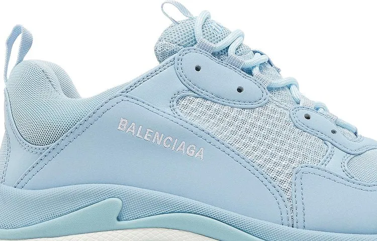 Balenciaga Triple S Sneaker Allover Logo - Light Blue