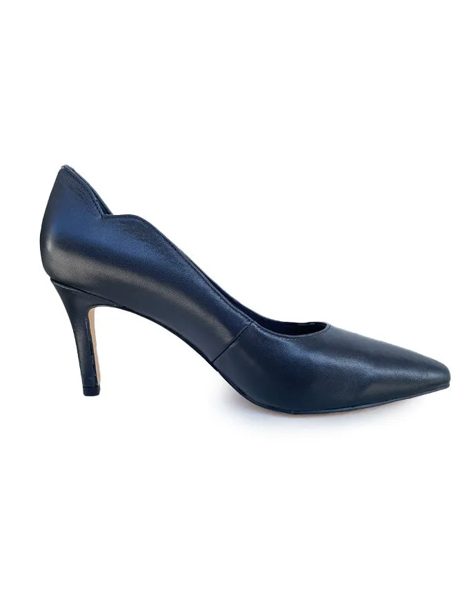 Bethuny Heels Navy Leather