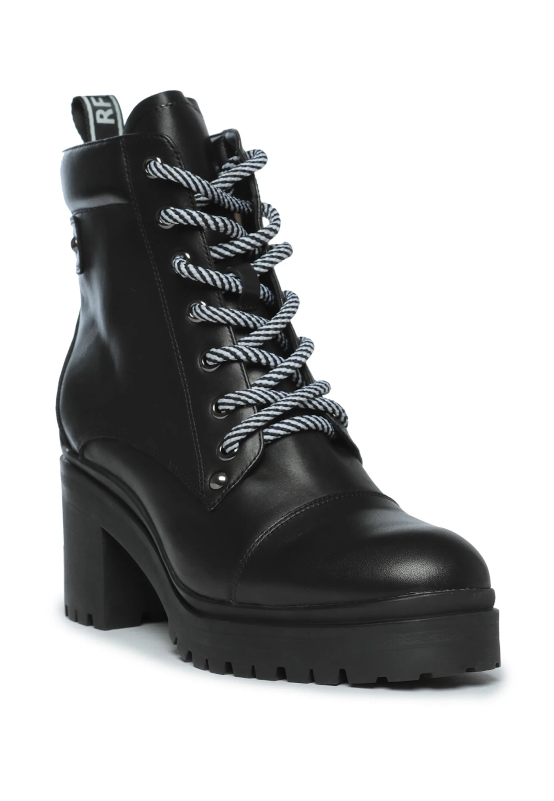 Black Lace-Up Ankle Boots with Heel - Stylish & Versatile