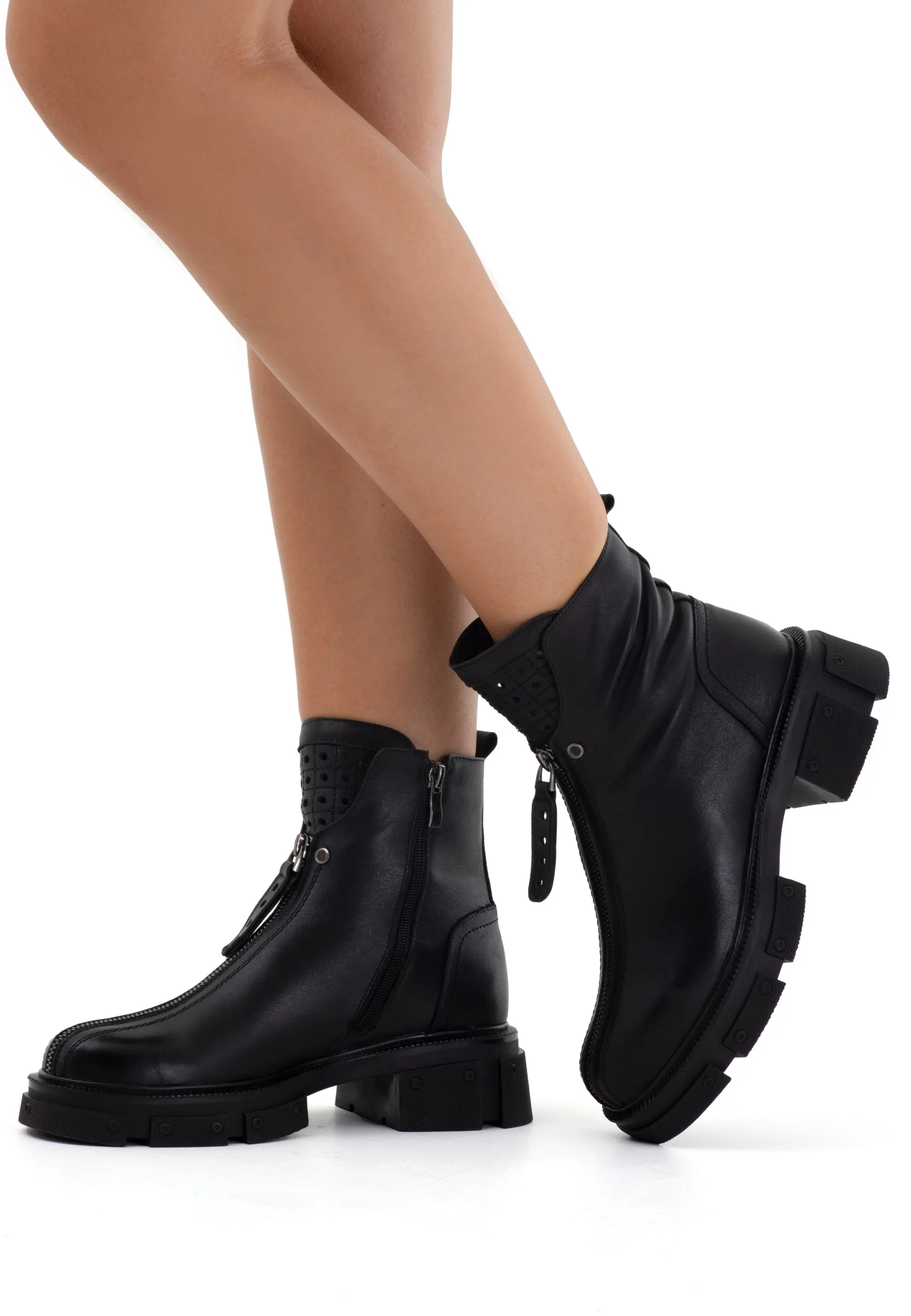 Block Heel Classic Ankle Boots