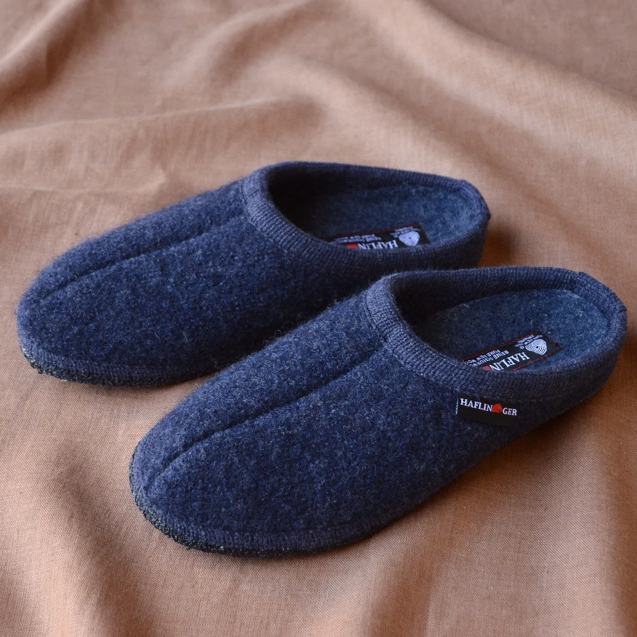 Boiled Wool Slippers - Alaska - Denim (Adults 36-48)