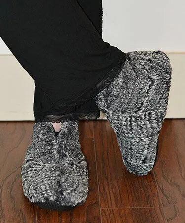 Bootie Slipper - Luxury Faux Fur in Nimbus - Sold Out!