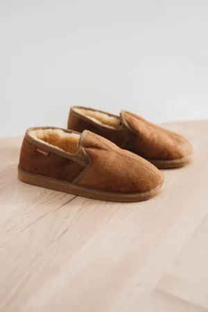 BOSSE Shepherd Mens Sheepskin Slippers with Sole