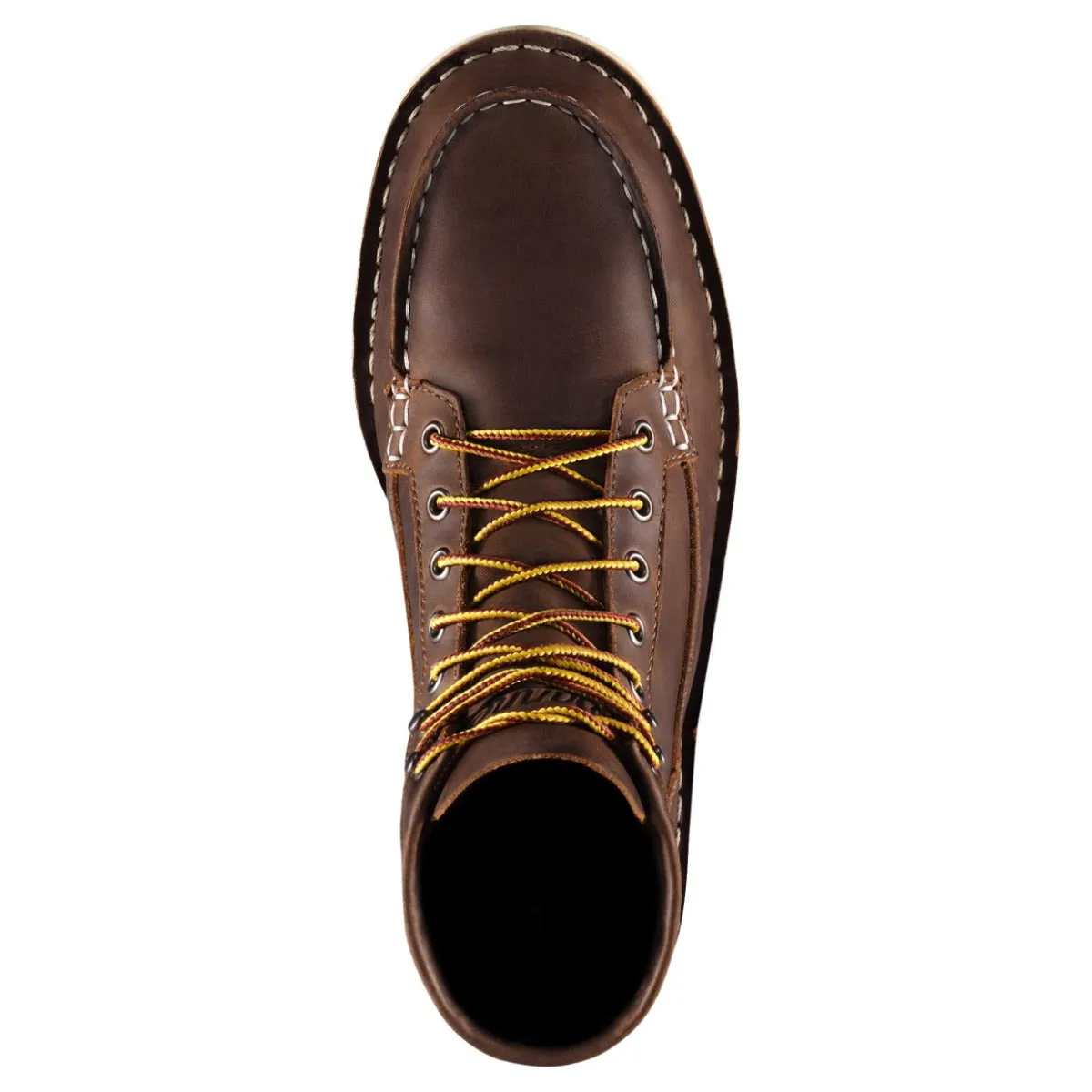 Brown Leather ‘Bull Run Moc Toe’ Lace-Up Boots