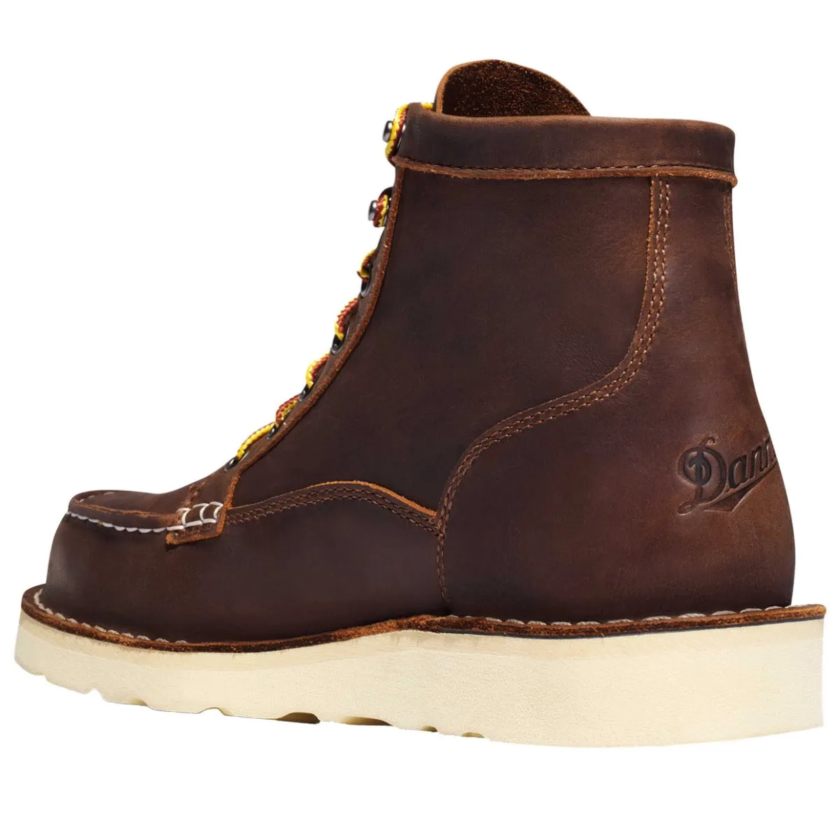 Brown Leather ‘Bull Run Moc Toe’ Lace-Up Boots