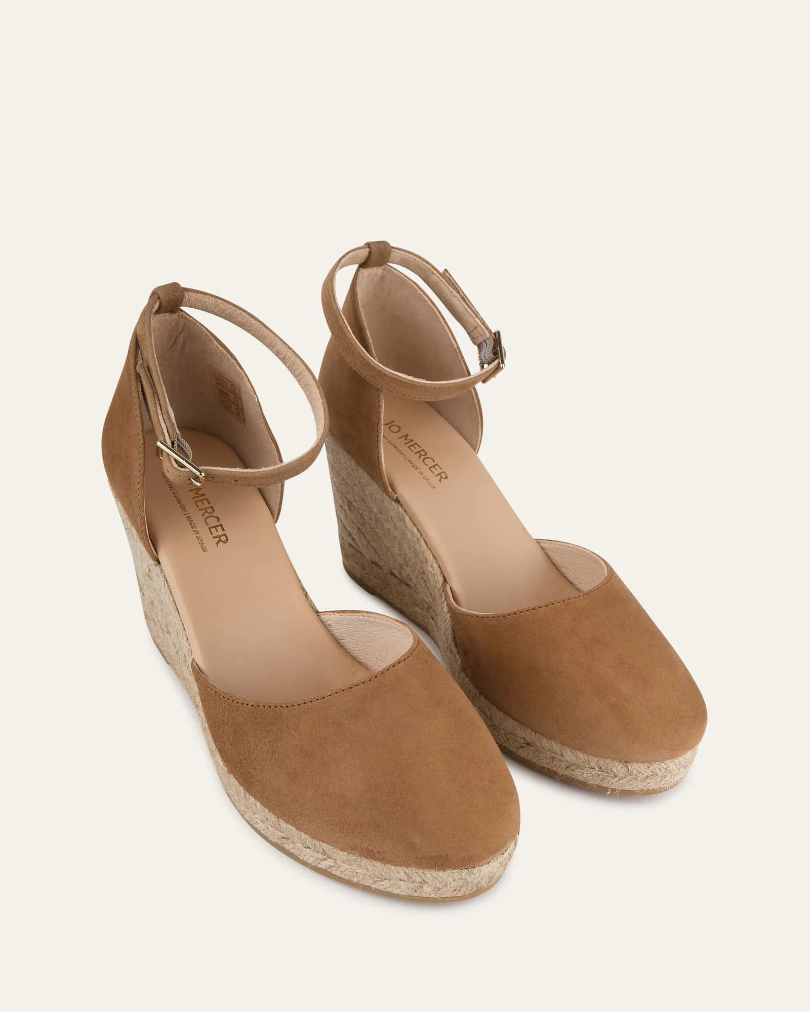 CAIRO HIGH HEEL ESPADRILLES CAMEL SUEDE