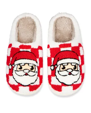 Checkers Santa Slippers