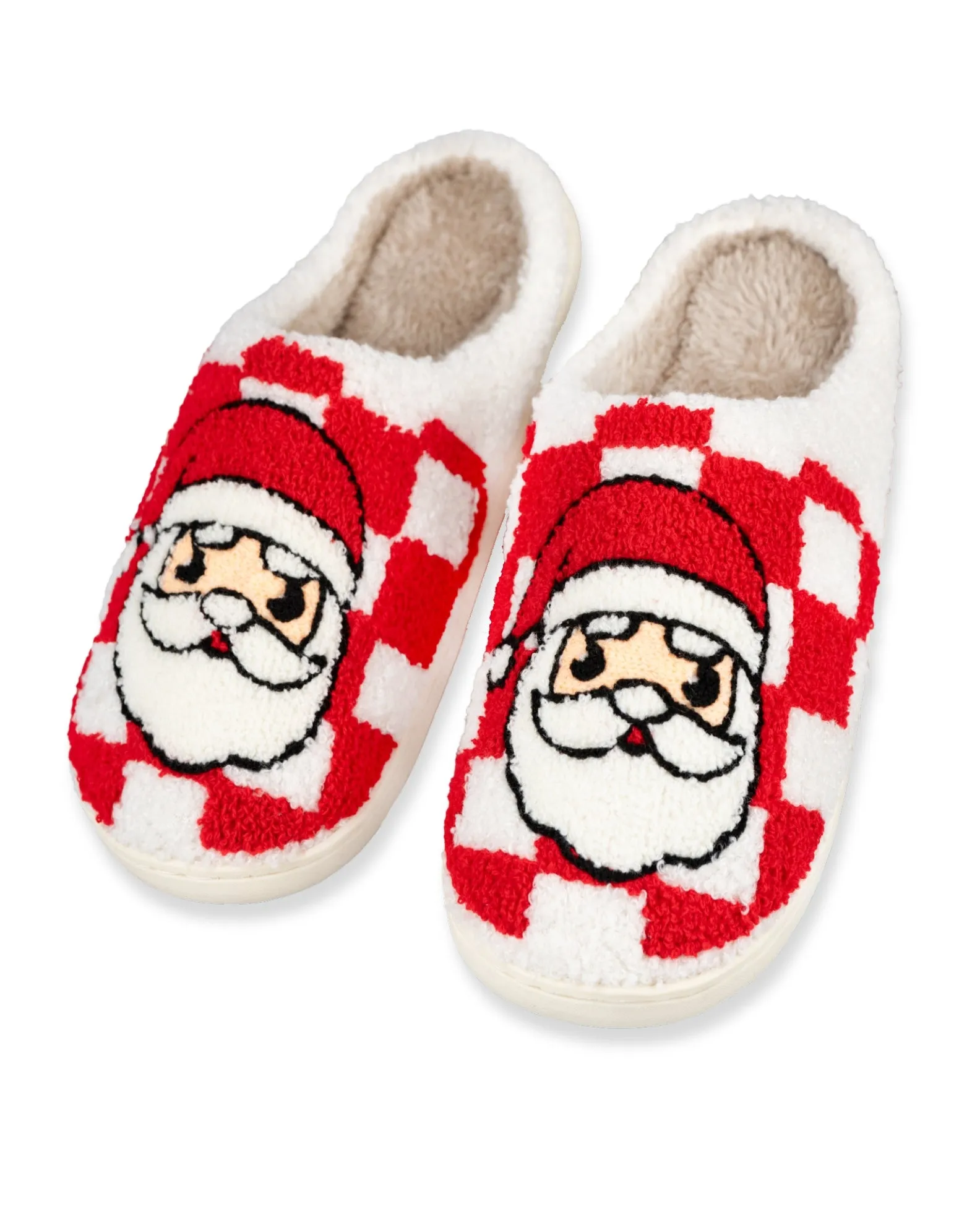 Checkers Santa Slippers