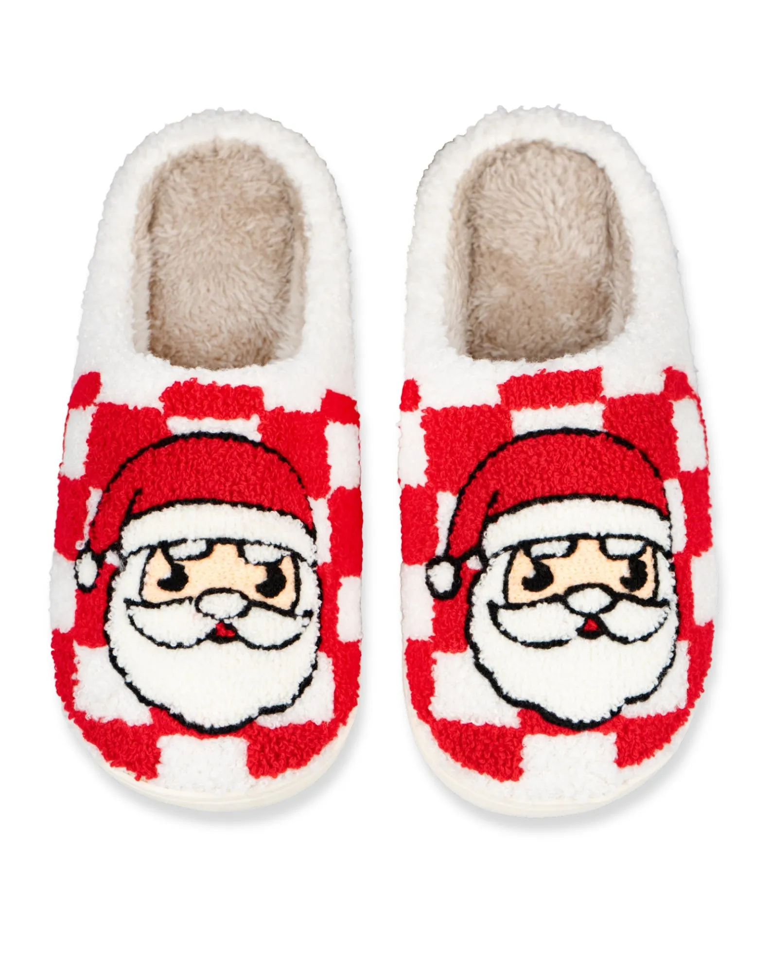 Checkers Santa Slippers