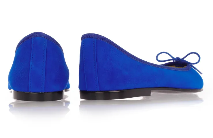 Cobalt Nubuck Pirouette Flats