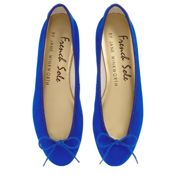 Cobalt Nubuck Pirouette Flats