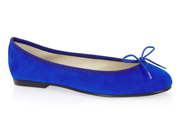 Cobalt Nubuck Pirouette Flats