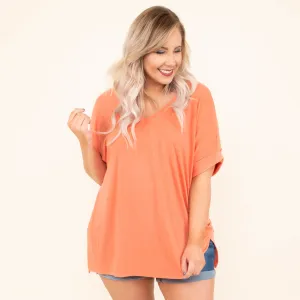 Comfy Travels Top, Deep Coral