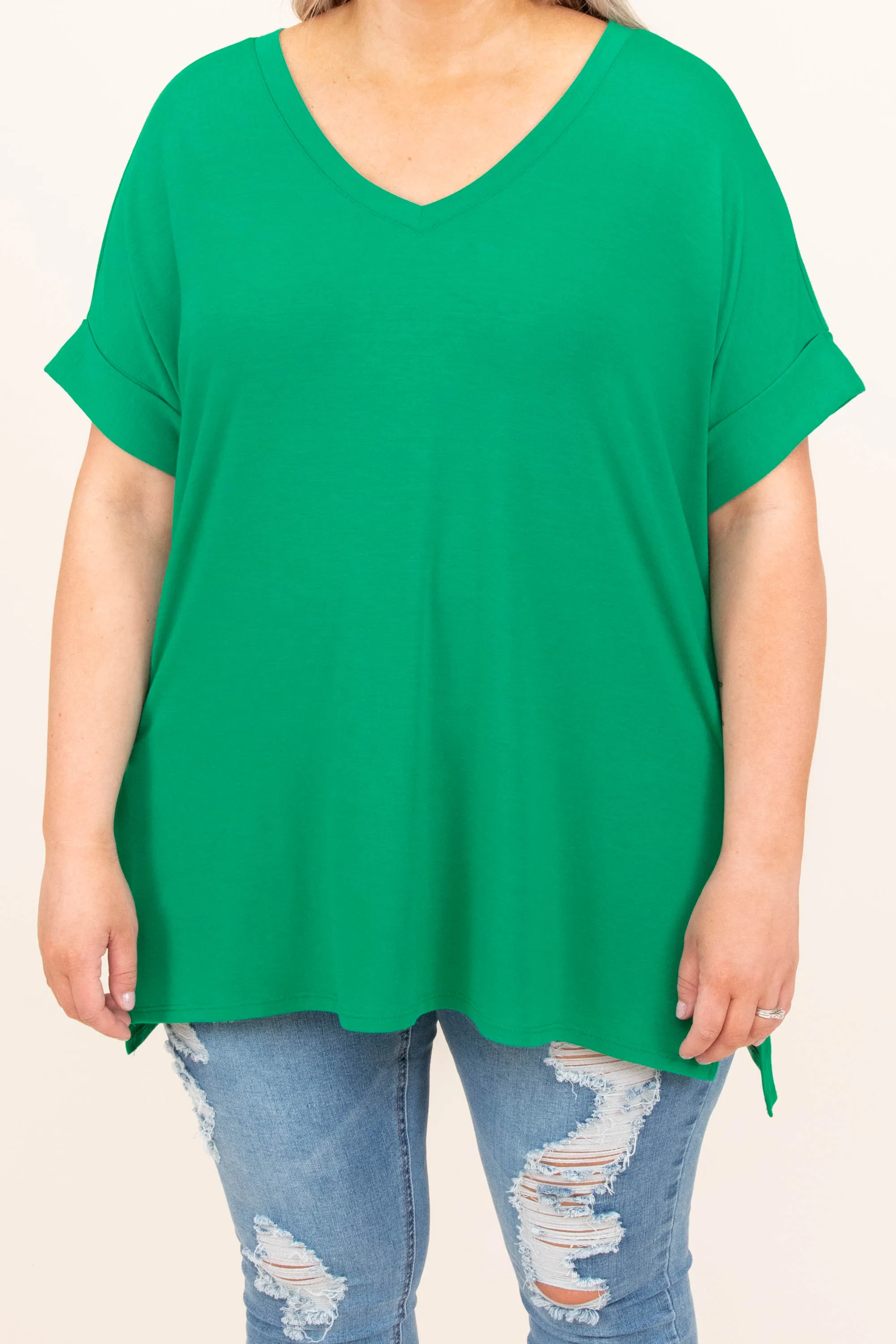 Comfy Travels Top, Kelly Green