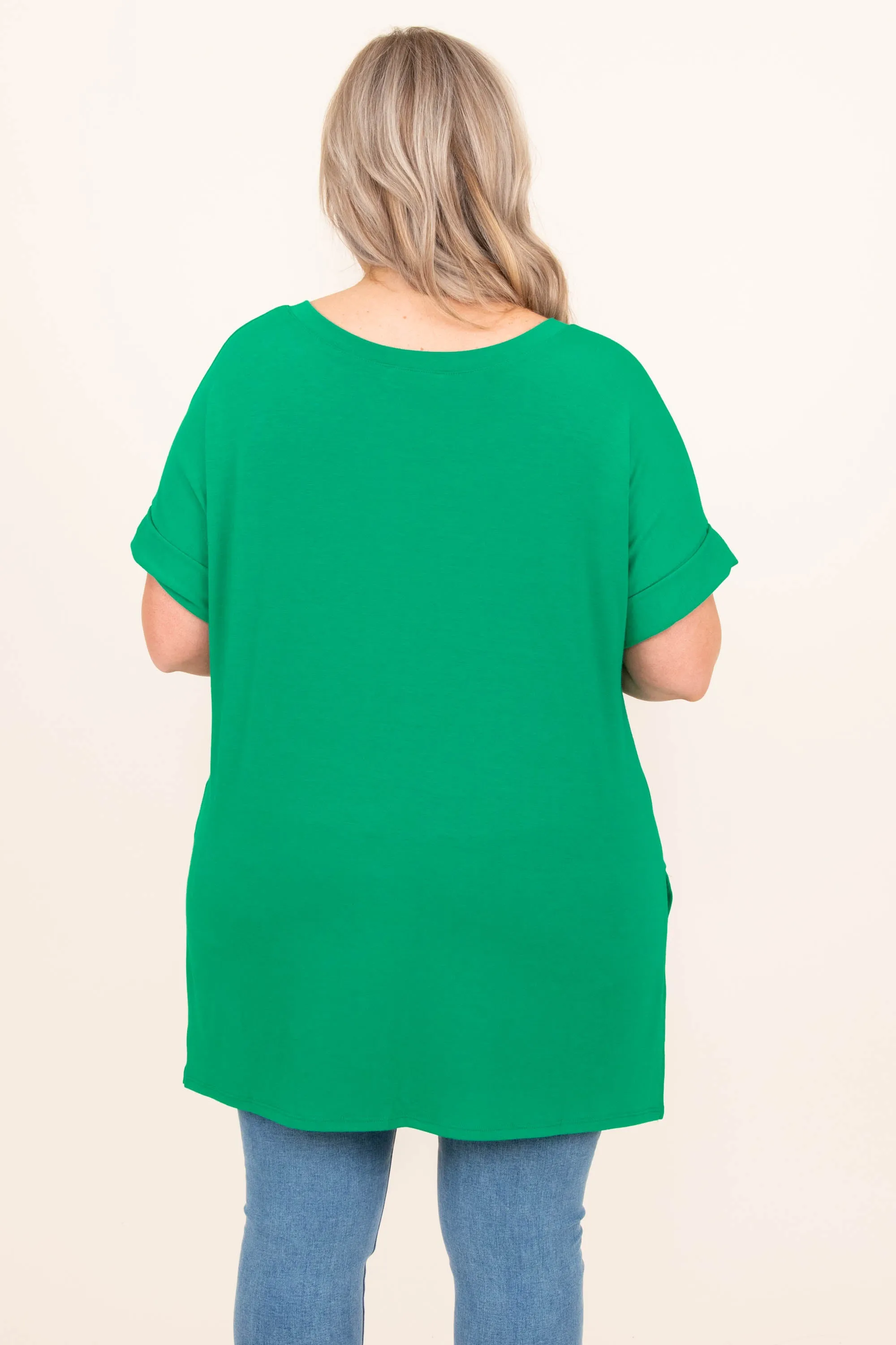 Comfy Travels Top, Kelly Green