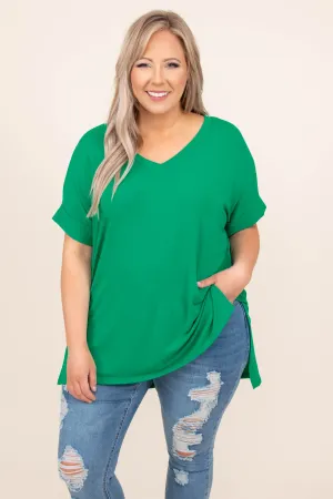 Comfy Travels Top, Kelly Green