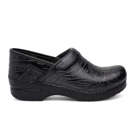 Dansko Professional Clog (Women) - Black Tooled Leather