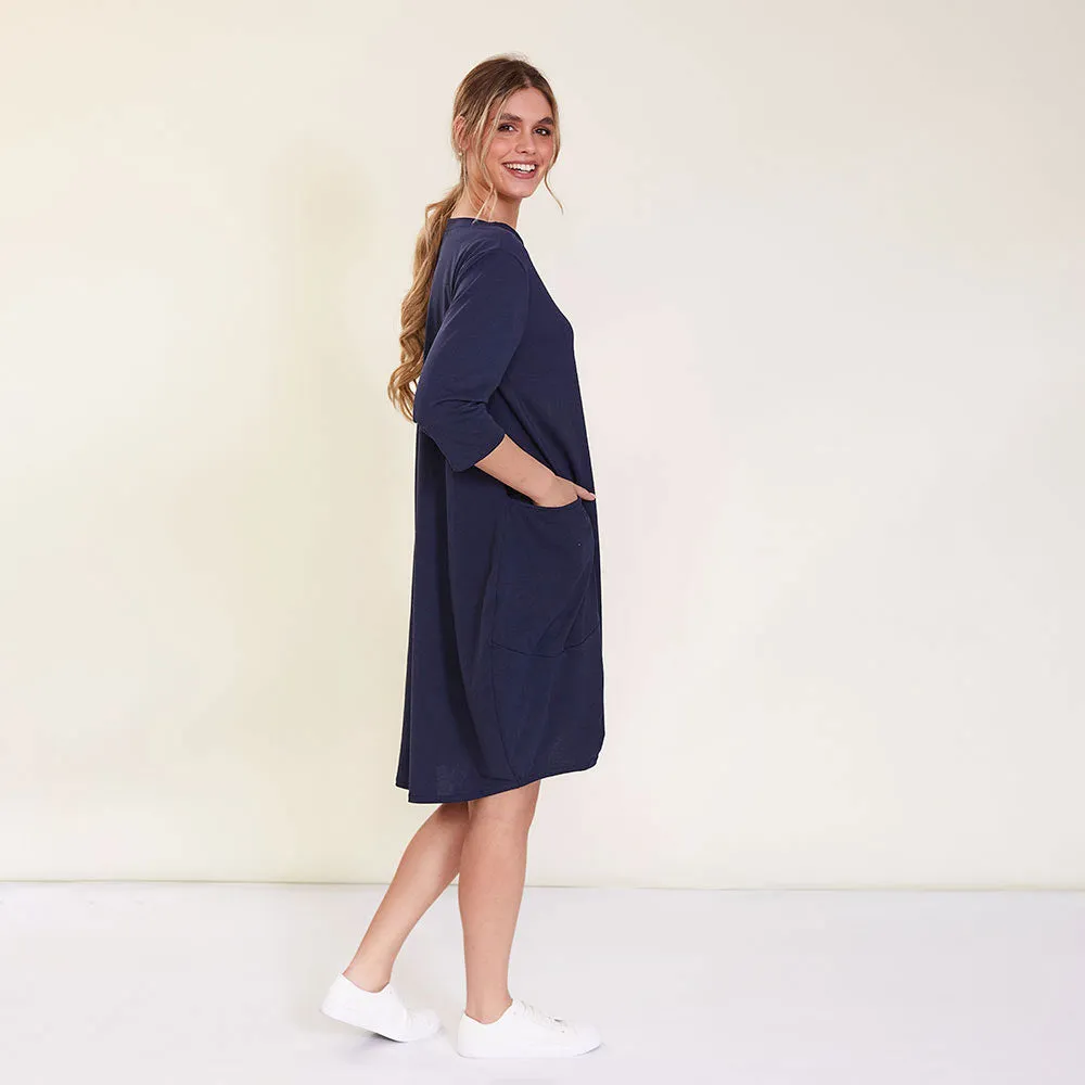 Dion Dress (Navy)