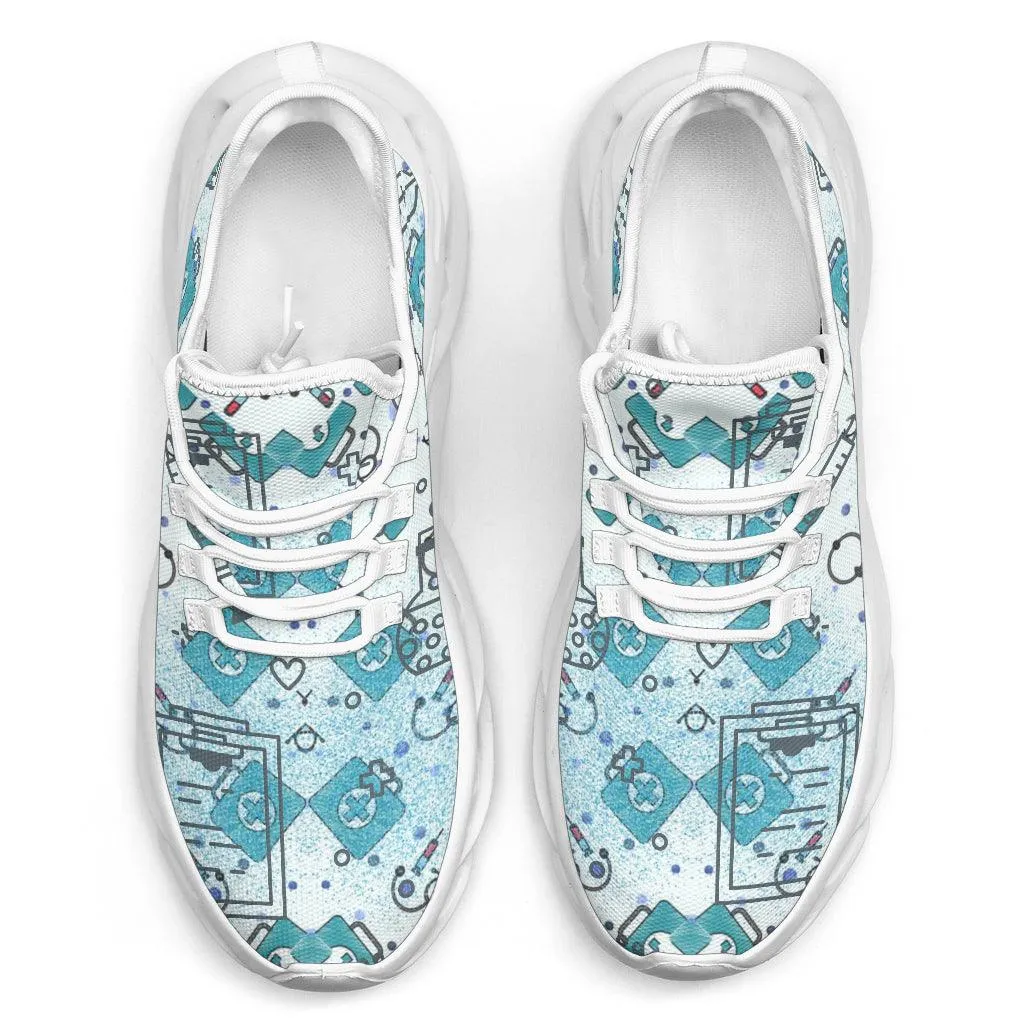 Doctor/Nurse Teal Chart Sneakers