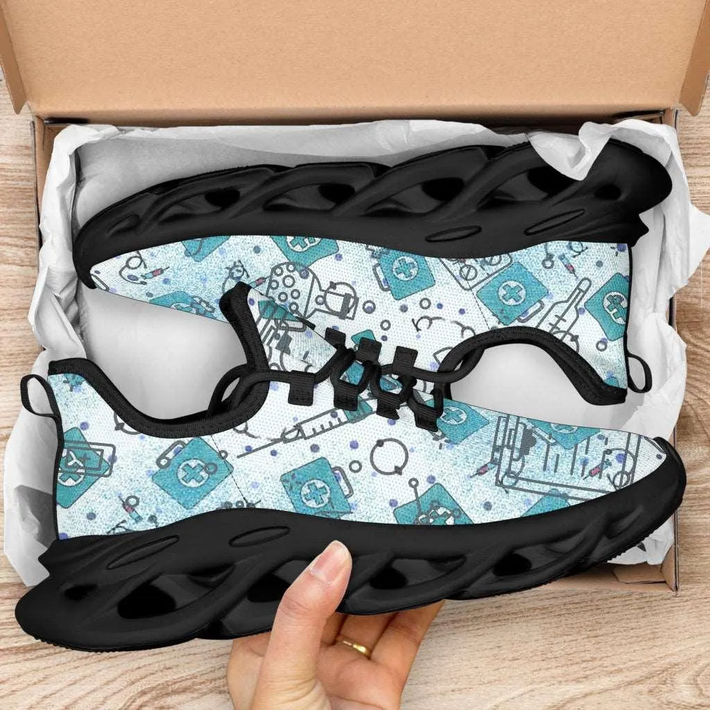 Doctor/Nurse Teal Chart Sneakers