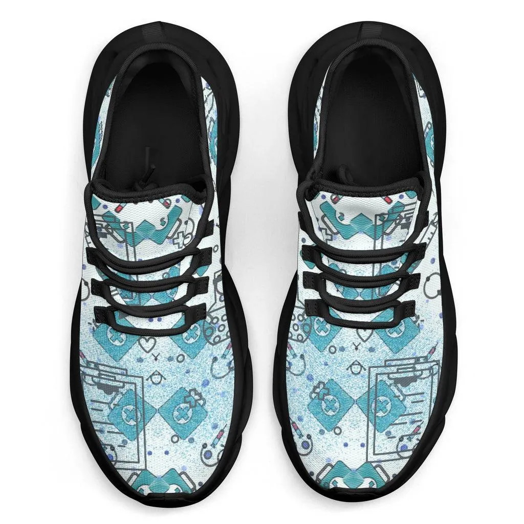 Doctor/Nurse Teal Chart Sneakers