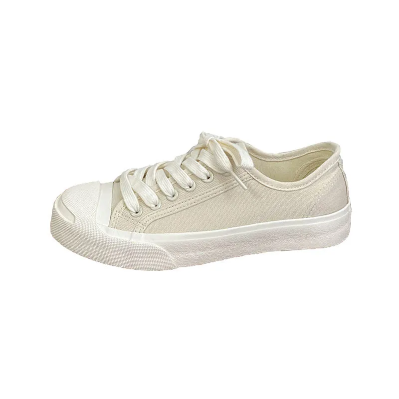 Durable Cool Women's Trendy Breathable White Canvas Shoes