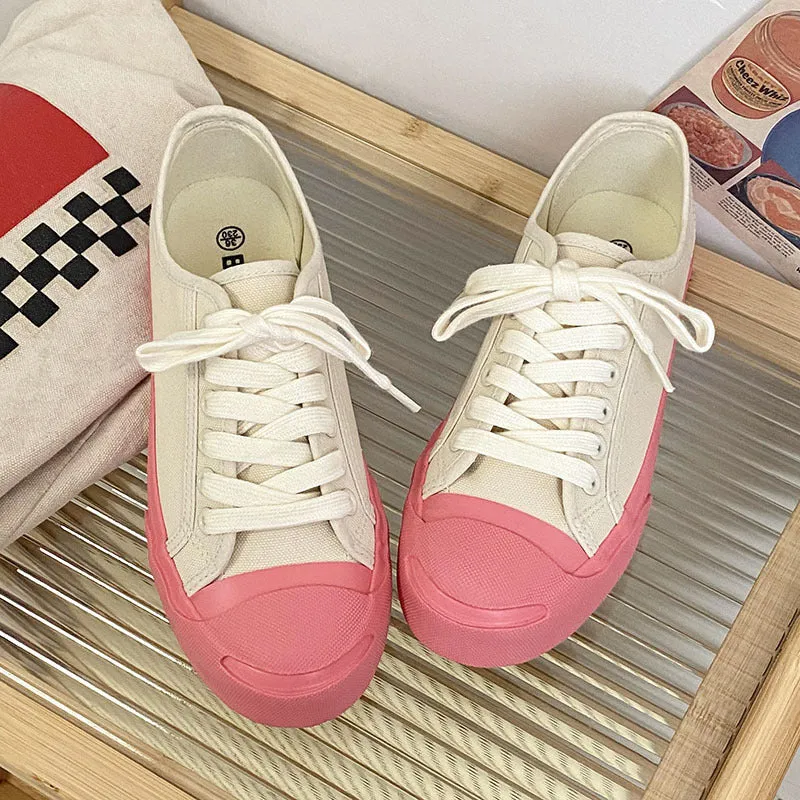 Durable Cool Women's Trendy Breathable White Canvas Shoes