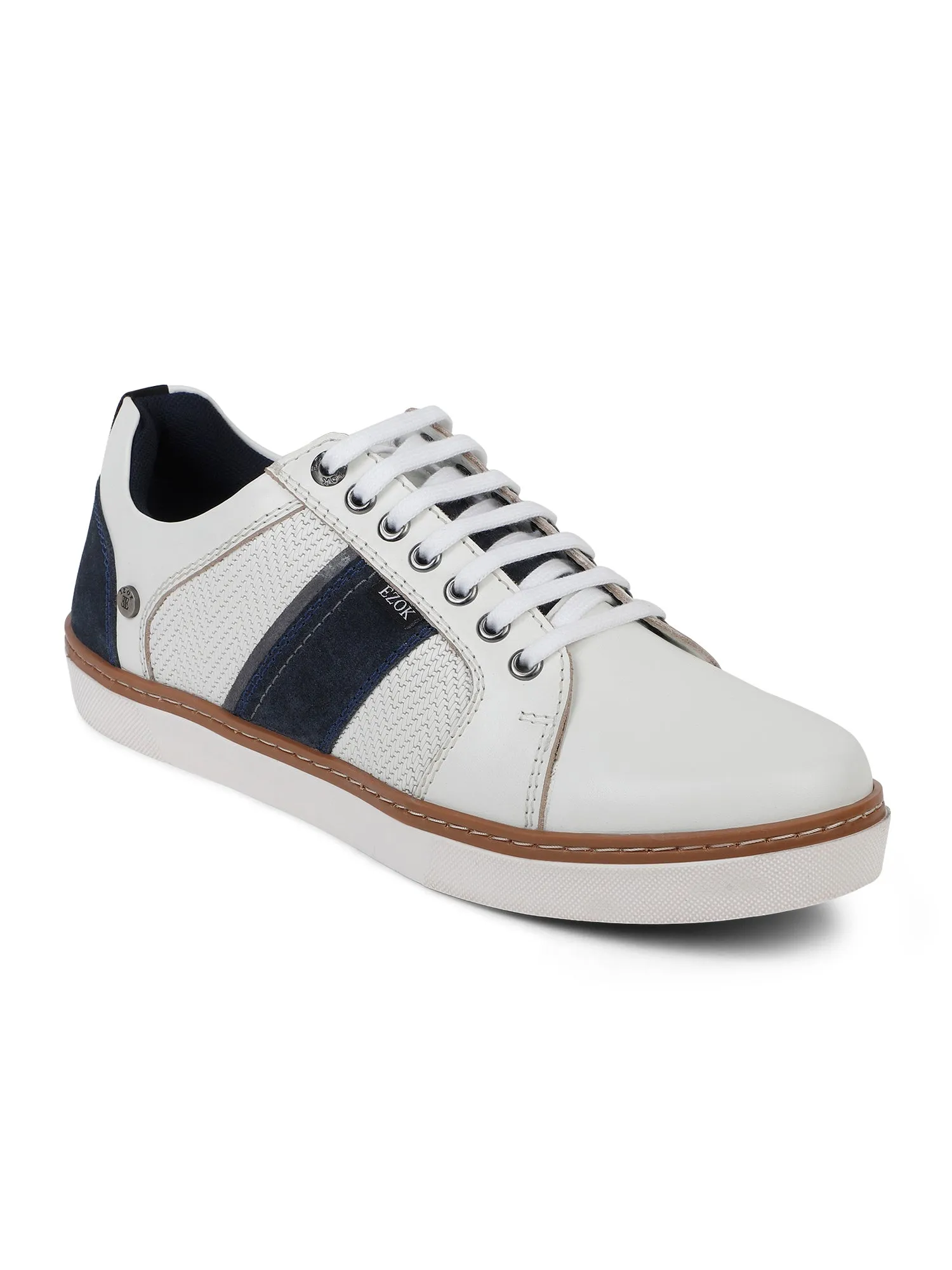 Ezok Men White Sneaker Casual Shoes