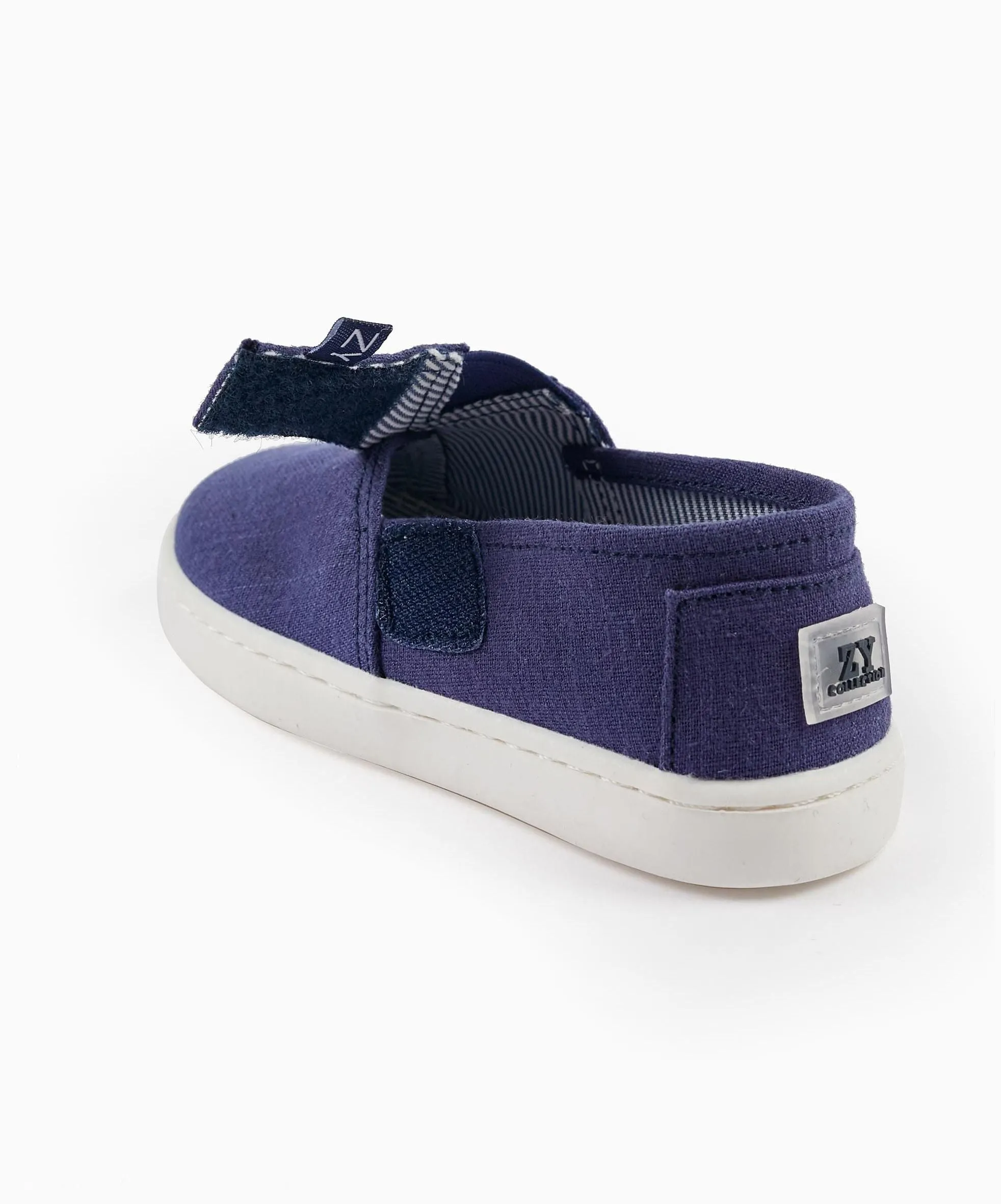 Fabric Espadrilles for Baby Boy, Dark Blue