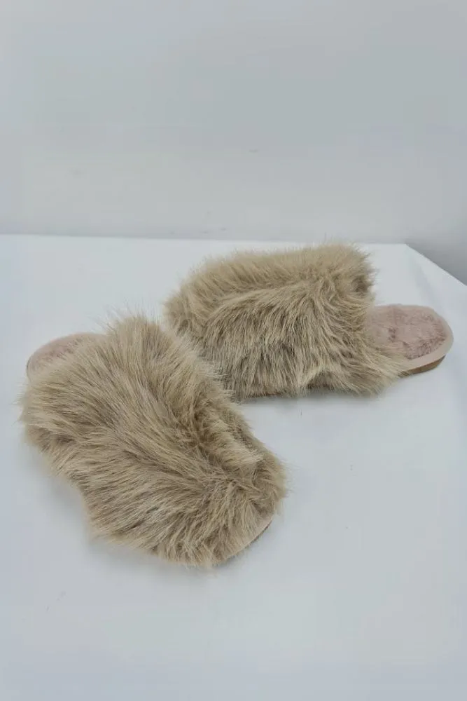 Faux Fur Comfy Mules Slipper