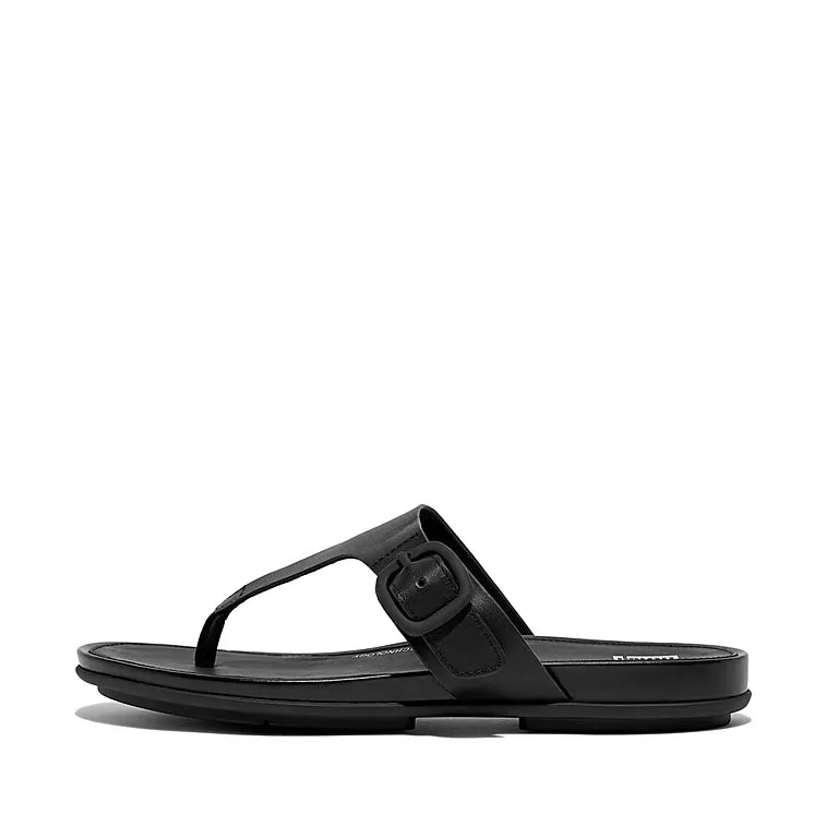 FITFLOP GRACIE Matt-Buckle Leather Toe-Post Sandals - Women's