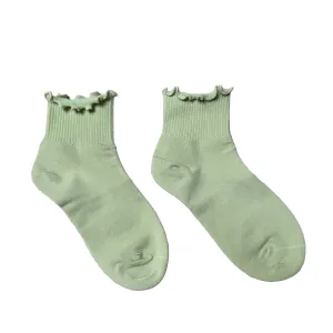 FLOOF Women's For The Frill 2.0 Sock in Light Green