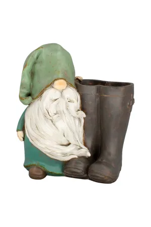 Green Resin Gnome with Boots