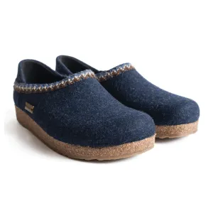 Haflinger GZH Zig Zag Clog (Unisex) - Captain's Blue