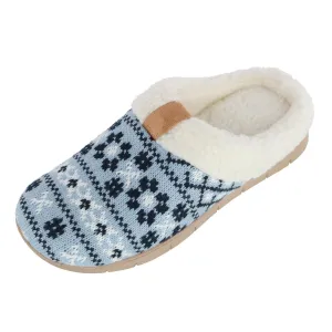 Isotoner Women's Heritage Fairisle Knit Hoodback Slipper