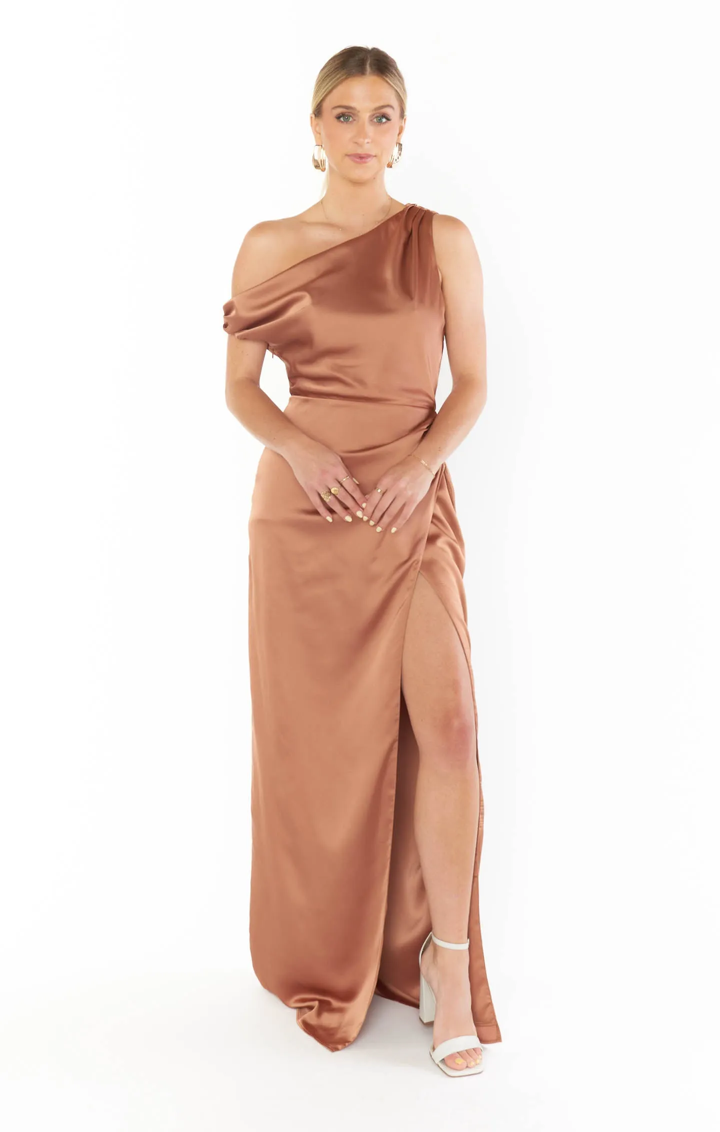 Jodie Dress ~ Copper Luxe Satin