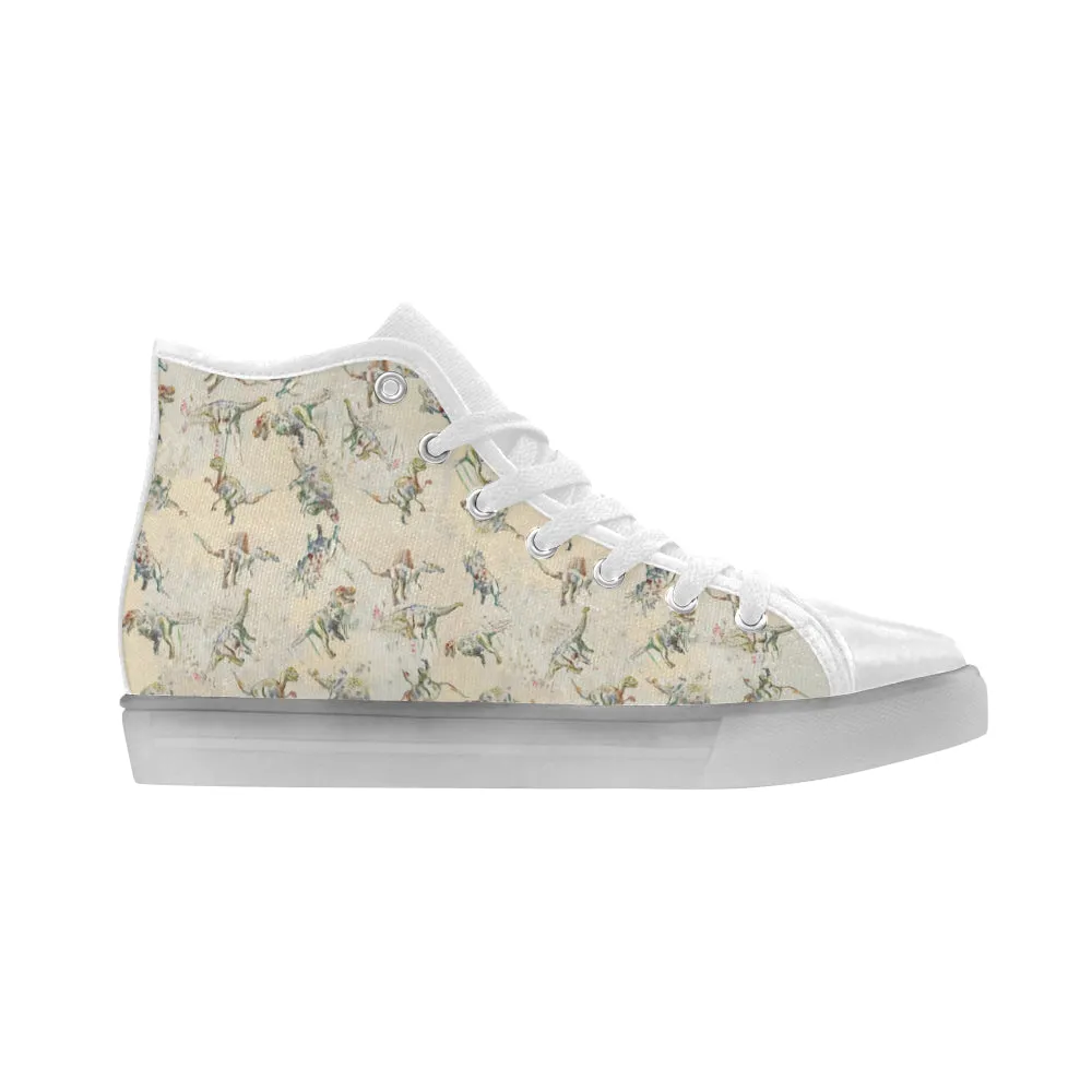 Jurassic Blossom High Top Mens L LED Light Up Canvas Shoes