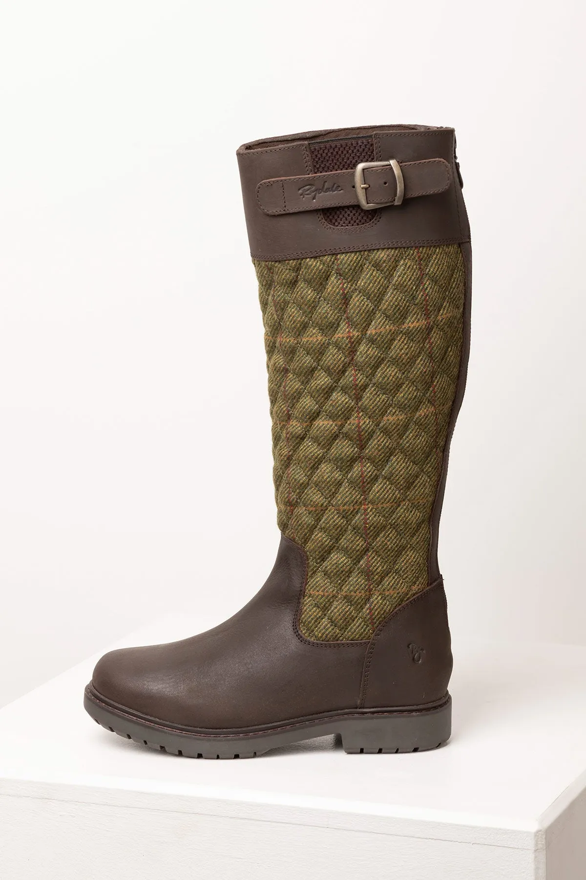 Ladies Middleham Quilted Tweed Boots