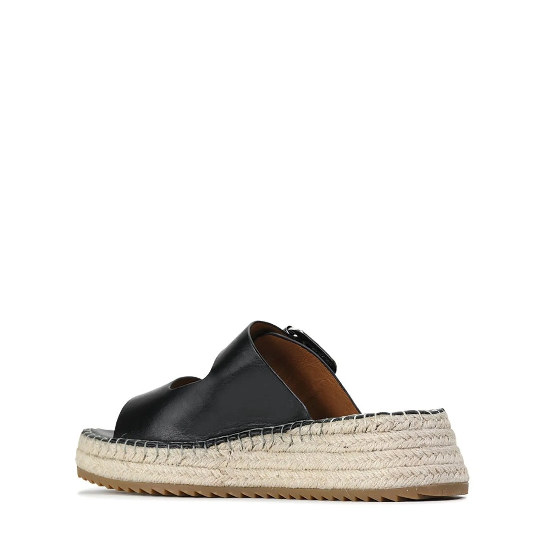 LAROSSA LEATHER ESPADRILLE SLIDE