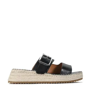 LAROSSA LEATHER ESPADRILLE SLIDE