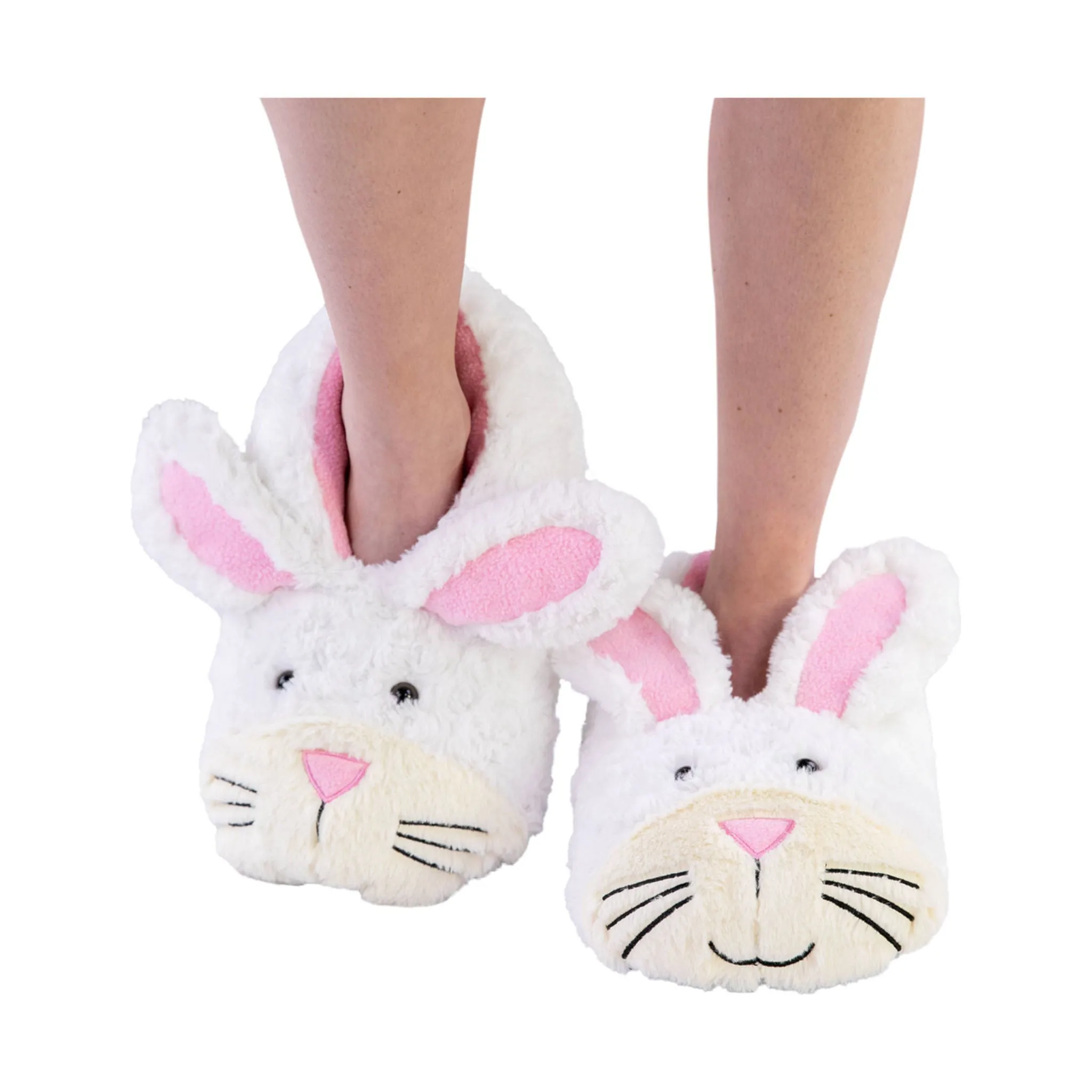 Lazy One Kids' Bunny Slippers - White/Pink